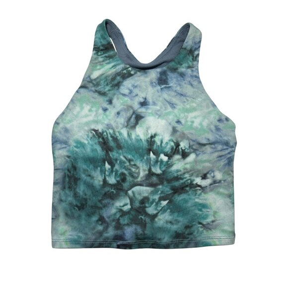 Athleta Girl Long Distance Sports Bra Solarize Blue Size L/12 - Picture 1 of 5